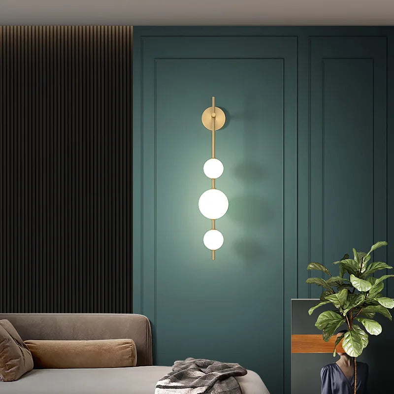 Home Deco Vertical Globe Wall Lamp
