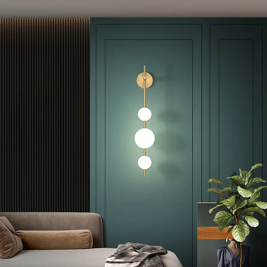 Home Deco Vertical Globe Wall Lamp