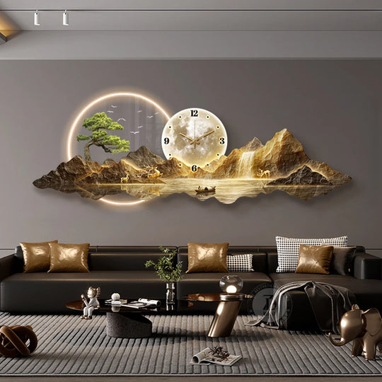 Adelaide Luxury Wall Clocks Living Room LED