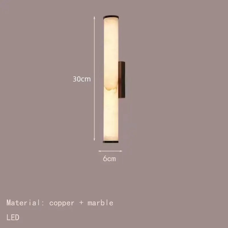 Home Deco Modern Copper Marble Wall Lamp