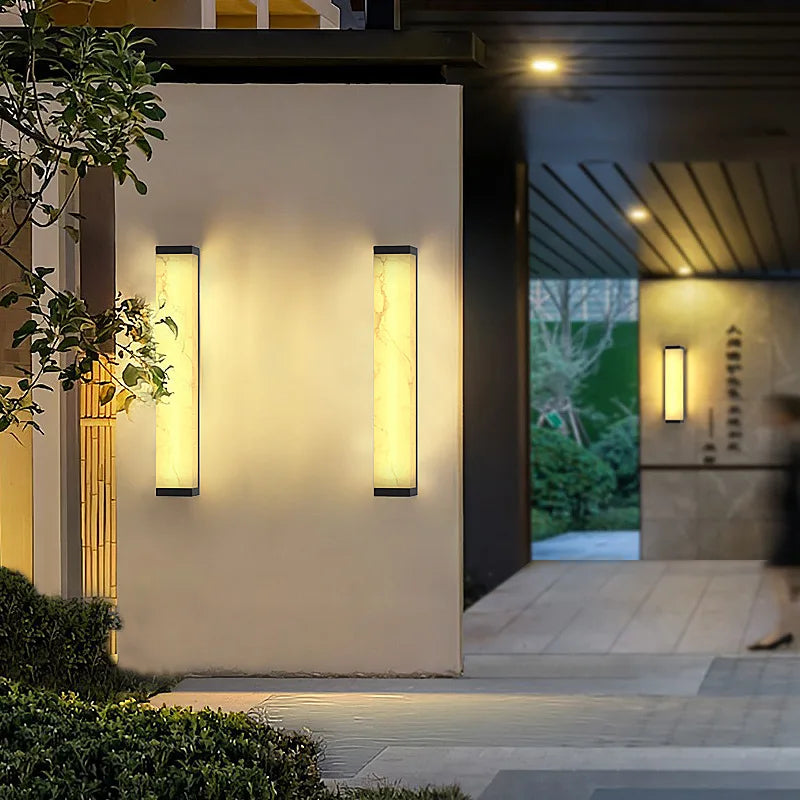 Home Deco Outdoor Marble Panel Wall Lamp