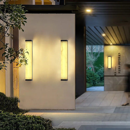 Home Deco Outdoor Marble Panel Wall Lamp