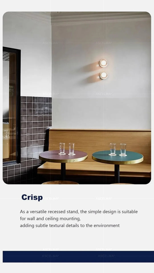 Home Deco Amber Glass LED Wall Lamp