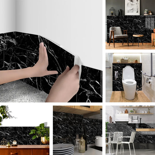 Ava's 16Pcs Marble Tiles Foam Wallpaper