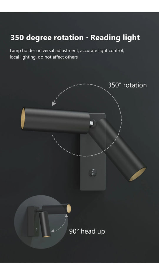 Home Deco Folding LED Bedside Wall Light