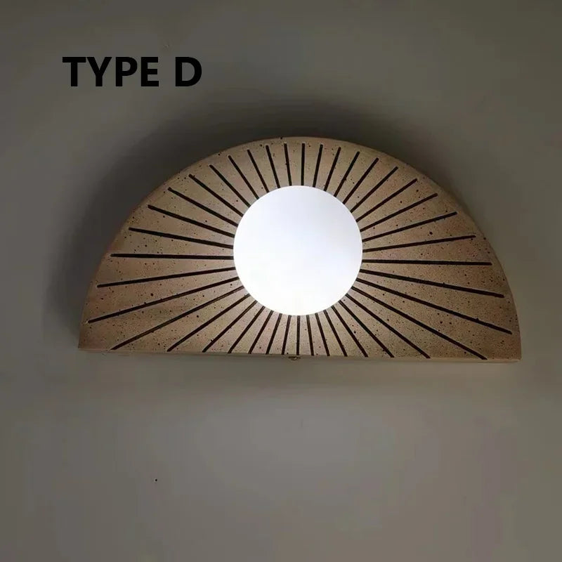 Home Deco Round Resin LED Wall Lamp