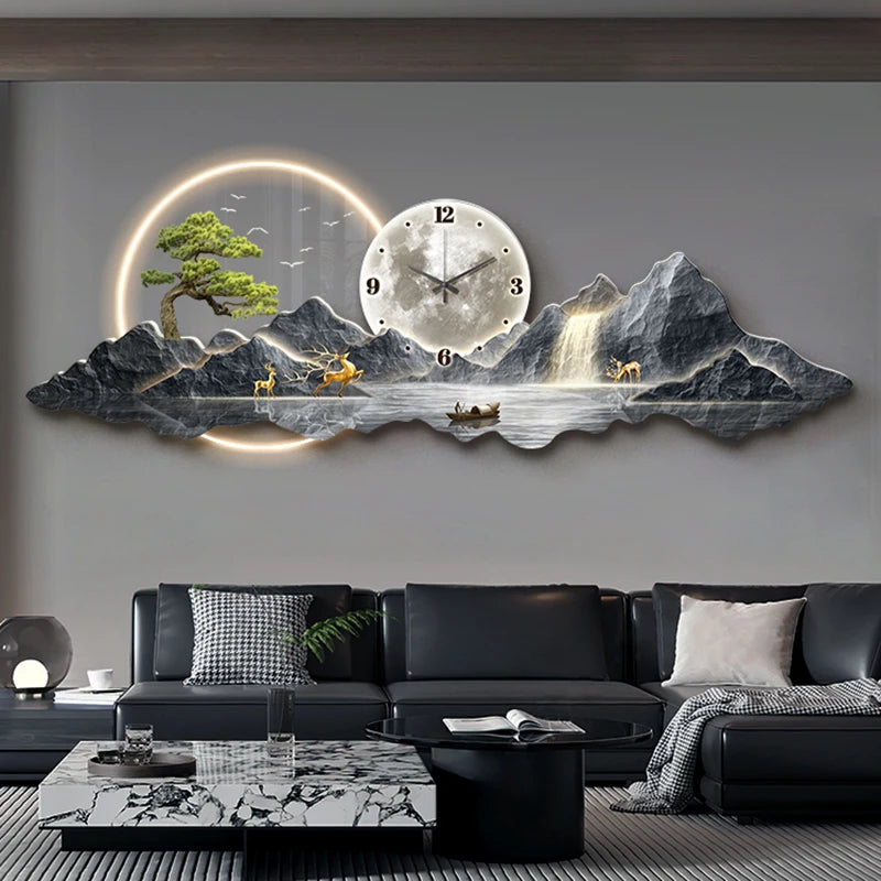 Adelaide Luxury Wall Clocks Living Room LED