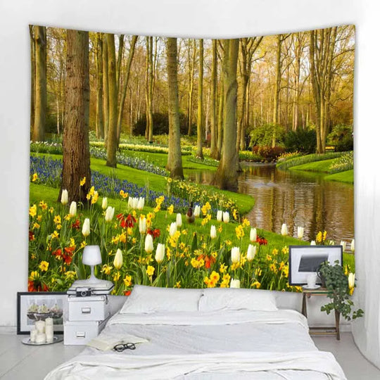 Ava's Natural Wall Tapestry Mandala Garden Landscape