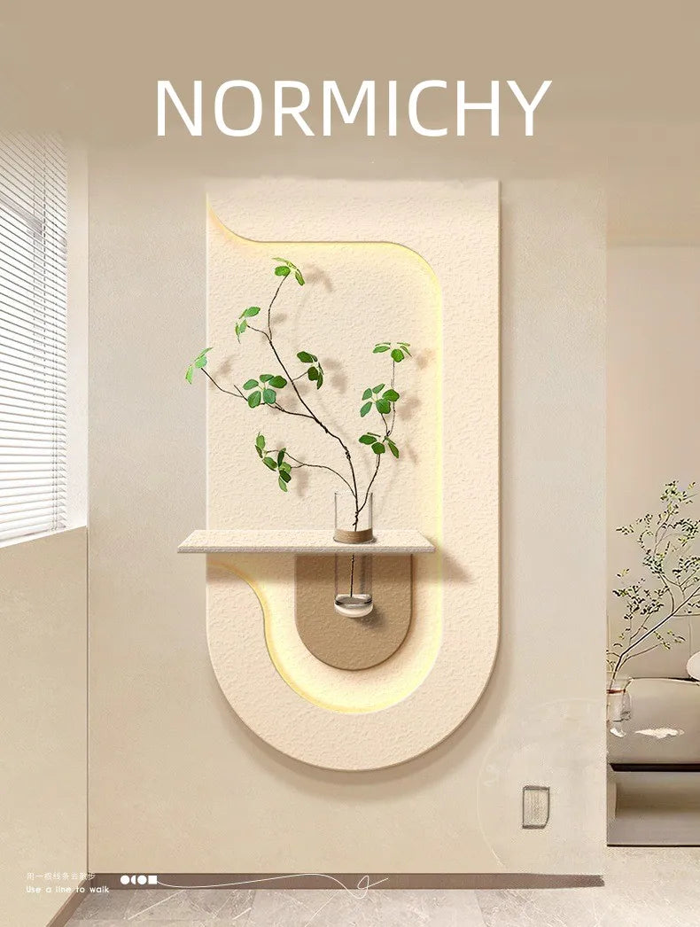 Home Deco Green Plant Wall Light Mural