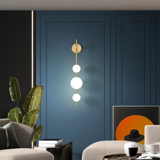 Home Deco Vertical Globe Wall Lamp