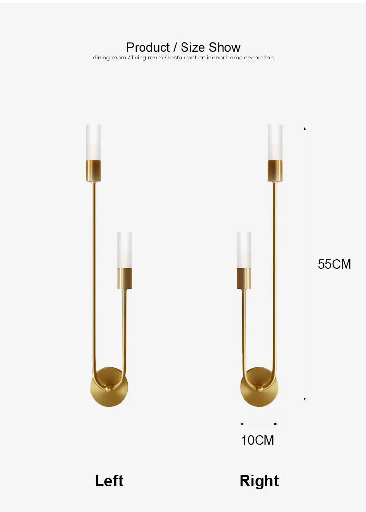 Home Deco Nordic Gold LED Wall Lamp