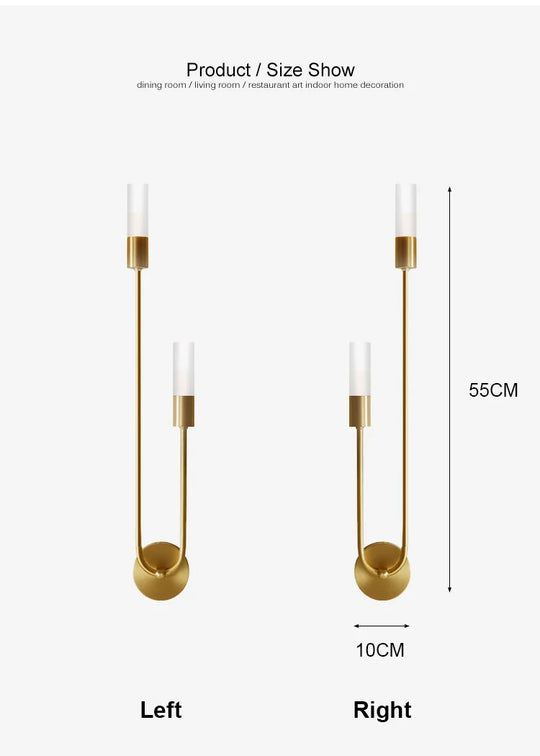 Home Deco Nordic Gold LED Wall Lamp