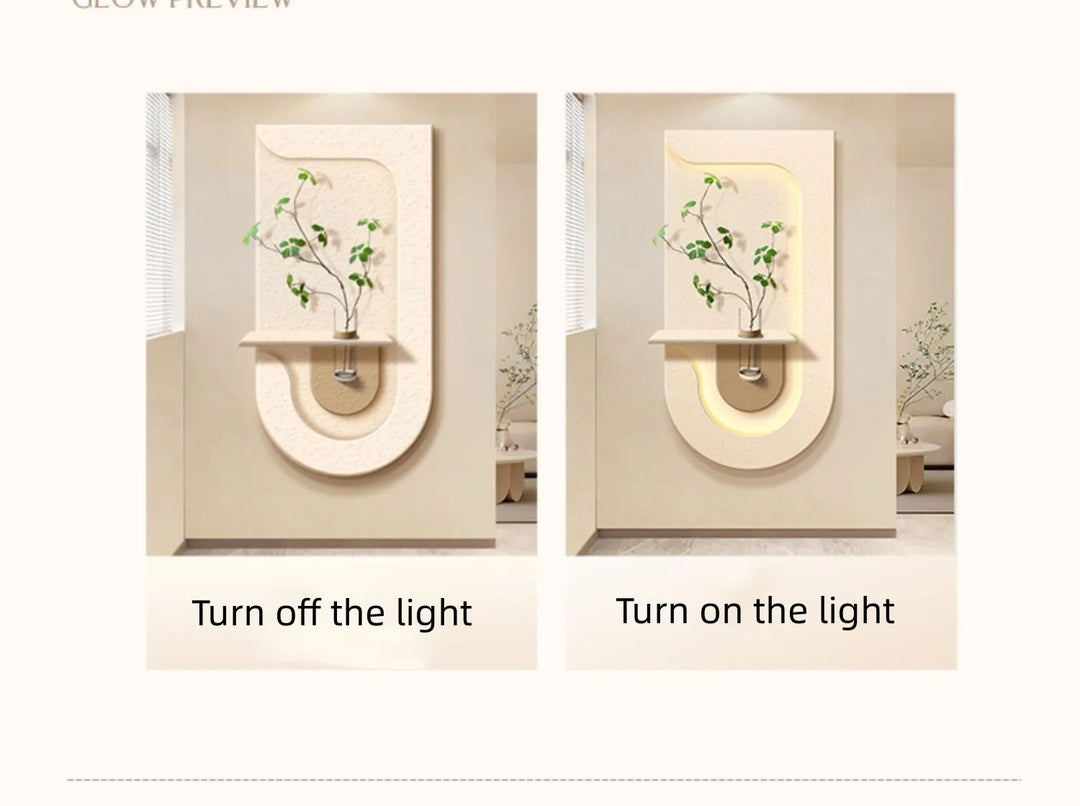 Home Deco Green Plant Wall Light Mural