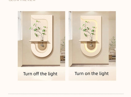 Home Deco Green Plant Wall Light Mural