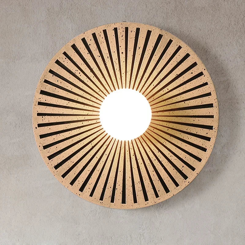 Home Deco Round Resin LED Wall Lamp