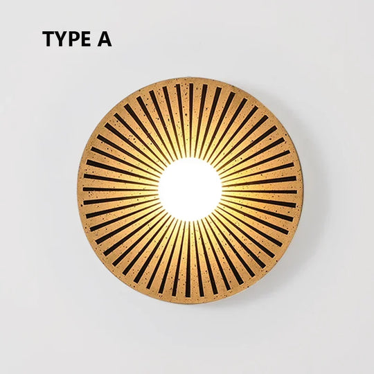 Home Deco Round Resin LED Wall Lamp