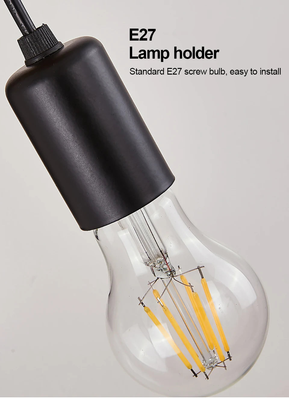 Home Deco Nordic Iron Wood Wall Lamp