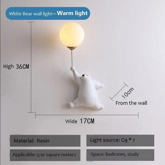 Home Deco Polar Bear LED Wall Lamp