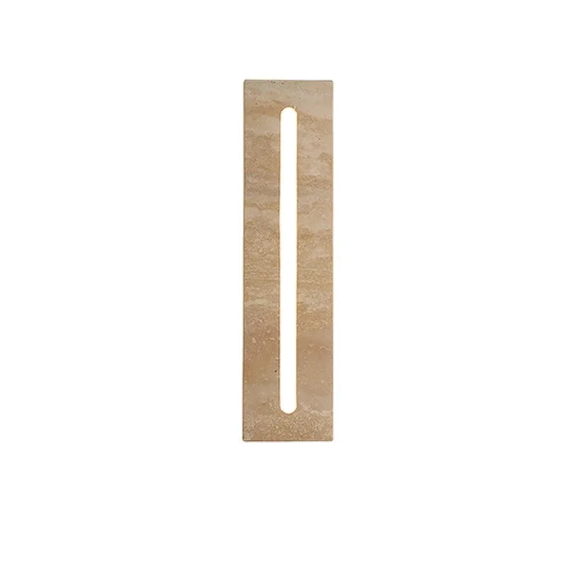 Home Deco Travertine Rectangular Stone Wall Lamp