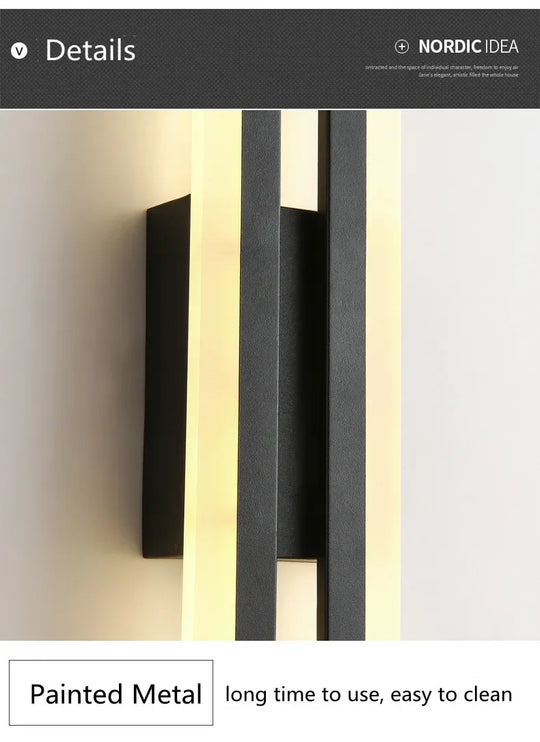 Home Deco Copper Line Acrylic Wall Lamp