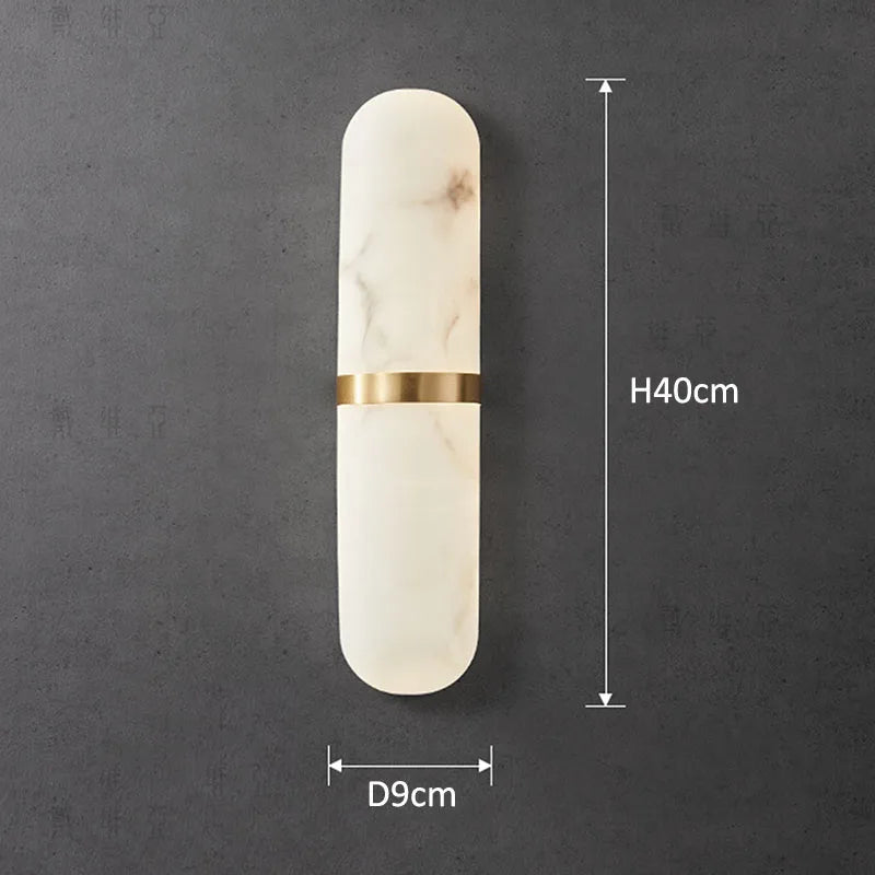 Home Deco Semicylinder Marble Wall Light