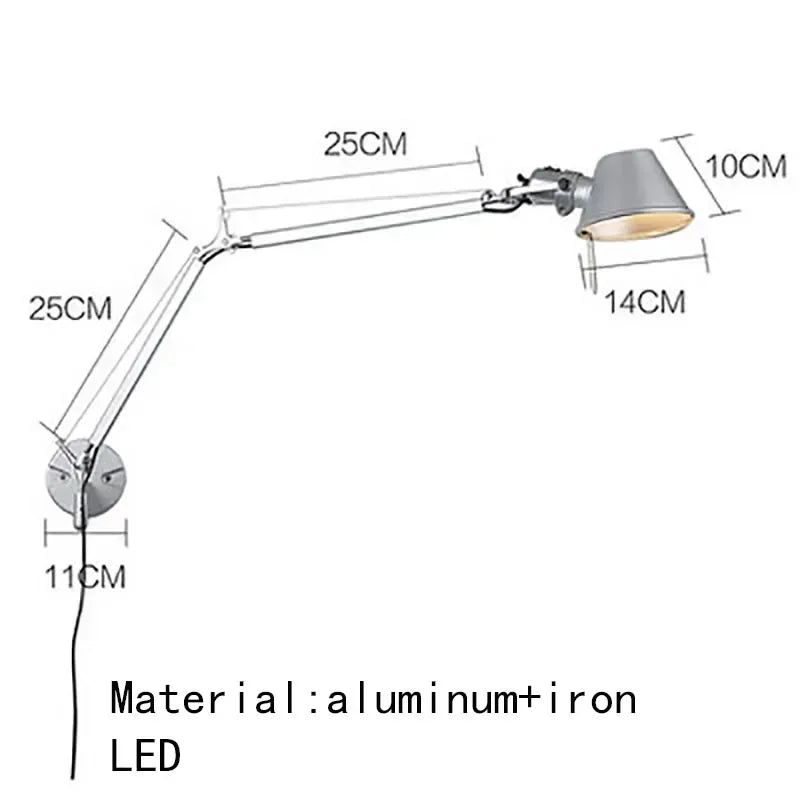 Home Deco Italian Long Arm LED Wall Lamp