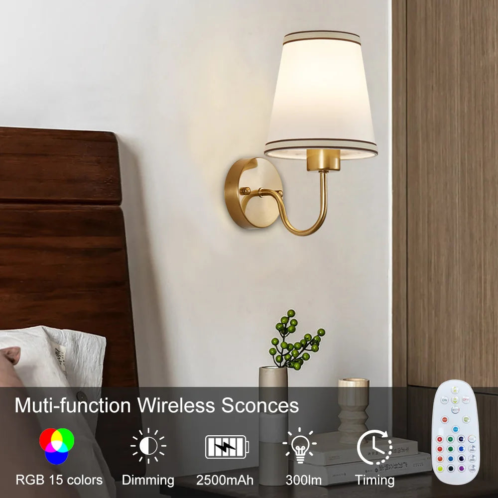 Home Deco Battery Operated Wireless Wall Sconces