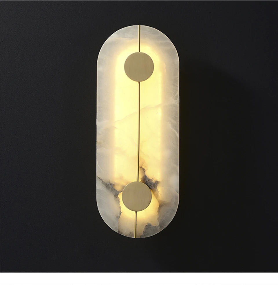 Home Deco Marble Copper Gold Wall Light