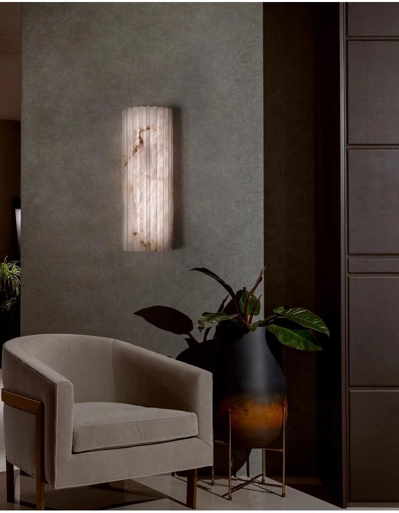 Home Deco Modern Marble Copper Wall Lamp