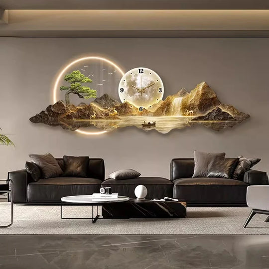 Adelaide Luxury Wall Clocks Living Room LED
