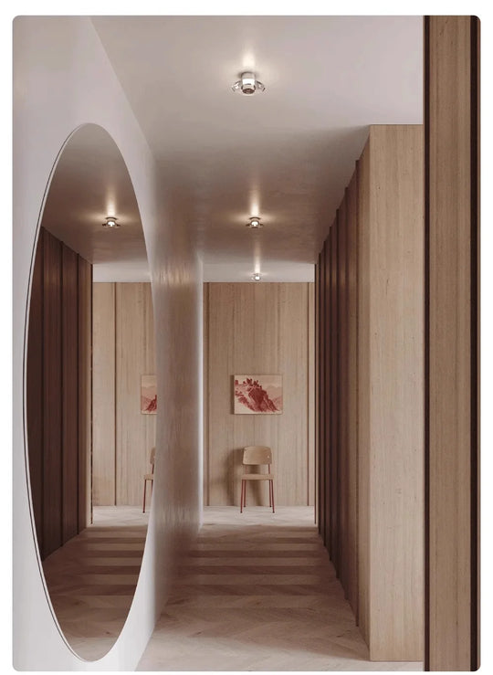 Home Deco Modern Round Crystal Wall Lamp