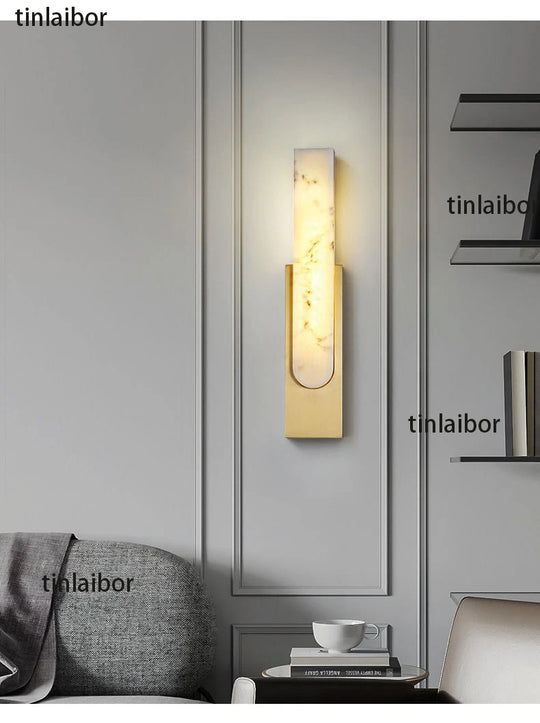 Home Deco Spanish Simulation Marble Wall Lamp