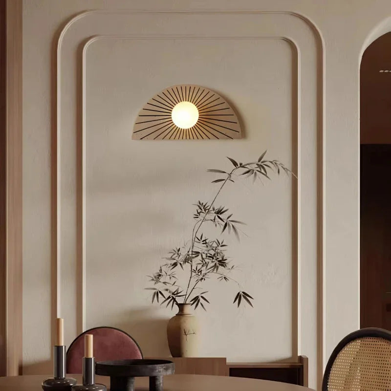 Home Deco Round Resin LED Wall Lamp