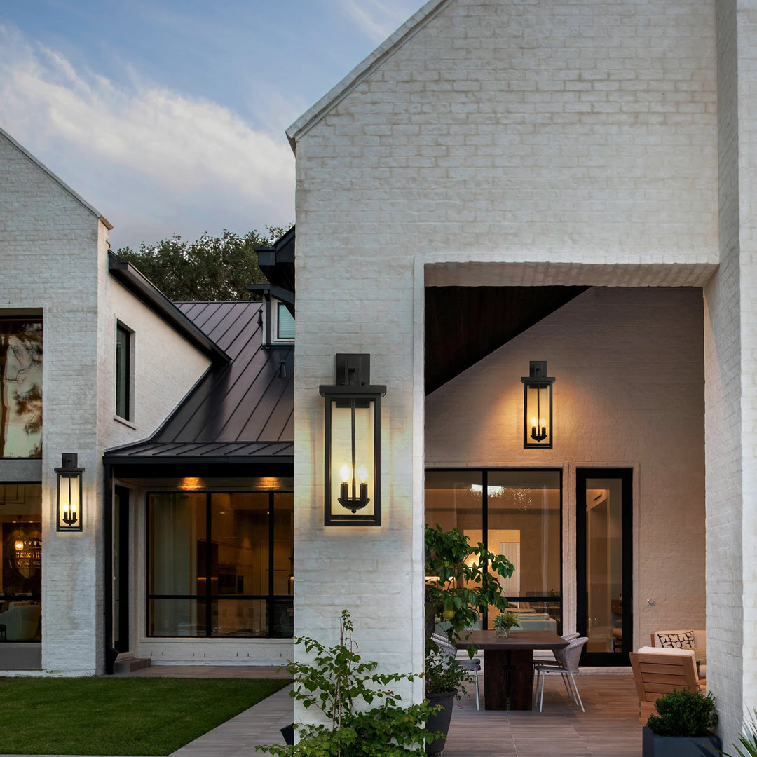 Home Deco 22" Outdoor Wall Lantern with Dusk to Dawn Sensor