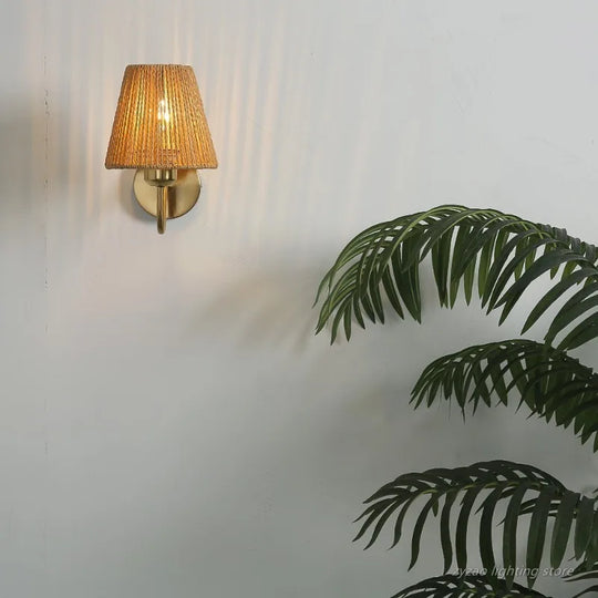 Home Deco Hand Woven Eco-Friendly Wall Light