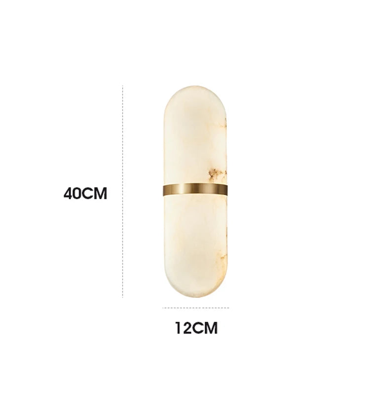 Home Deco Semicylinder Marble Wall Light