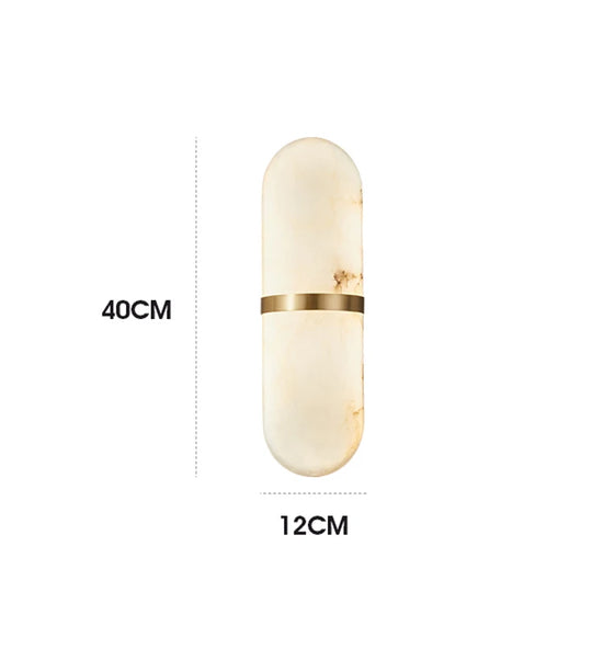 Home Deco Semicylinder Marble Wall Light