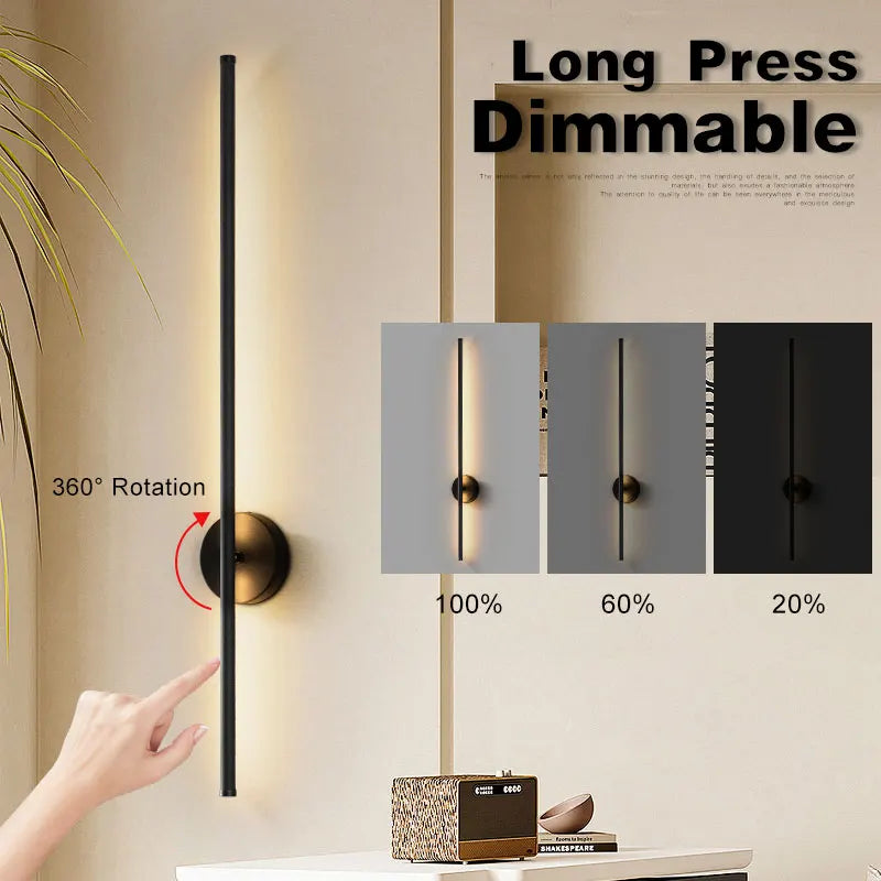 Home Deco Rotatable Dimmable LED Wall Lamp