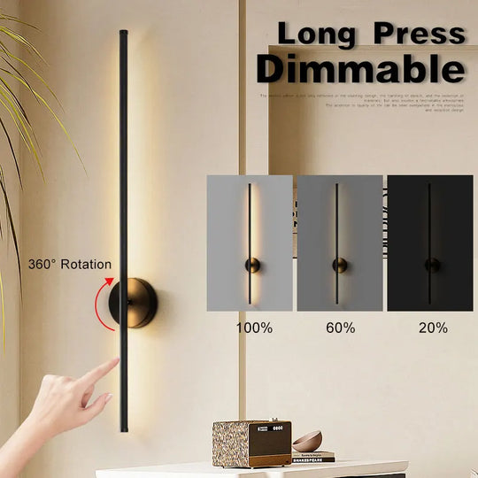 Home Deco Rotatable Dimmable LED Wall Lamp