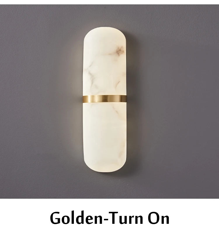 Home Deco Semicylinder Marble Wall Light