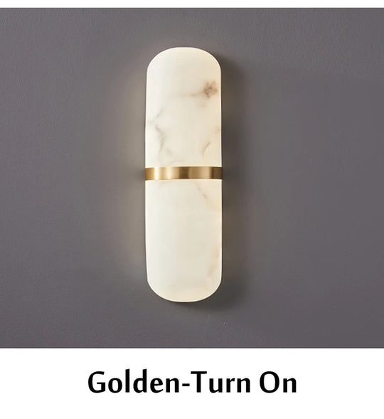 Home Deco Semicylinder Marble Wall Light
