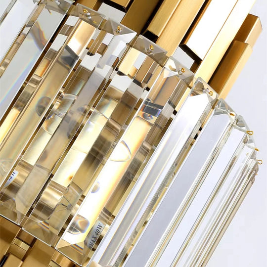 Home Deco Champagne Gold Crystal Wall Lamp