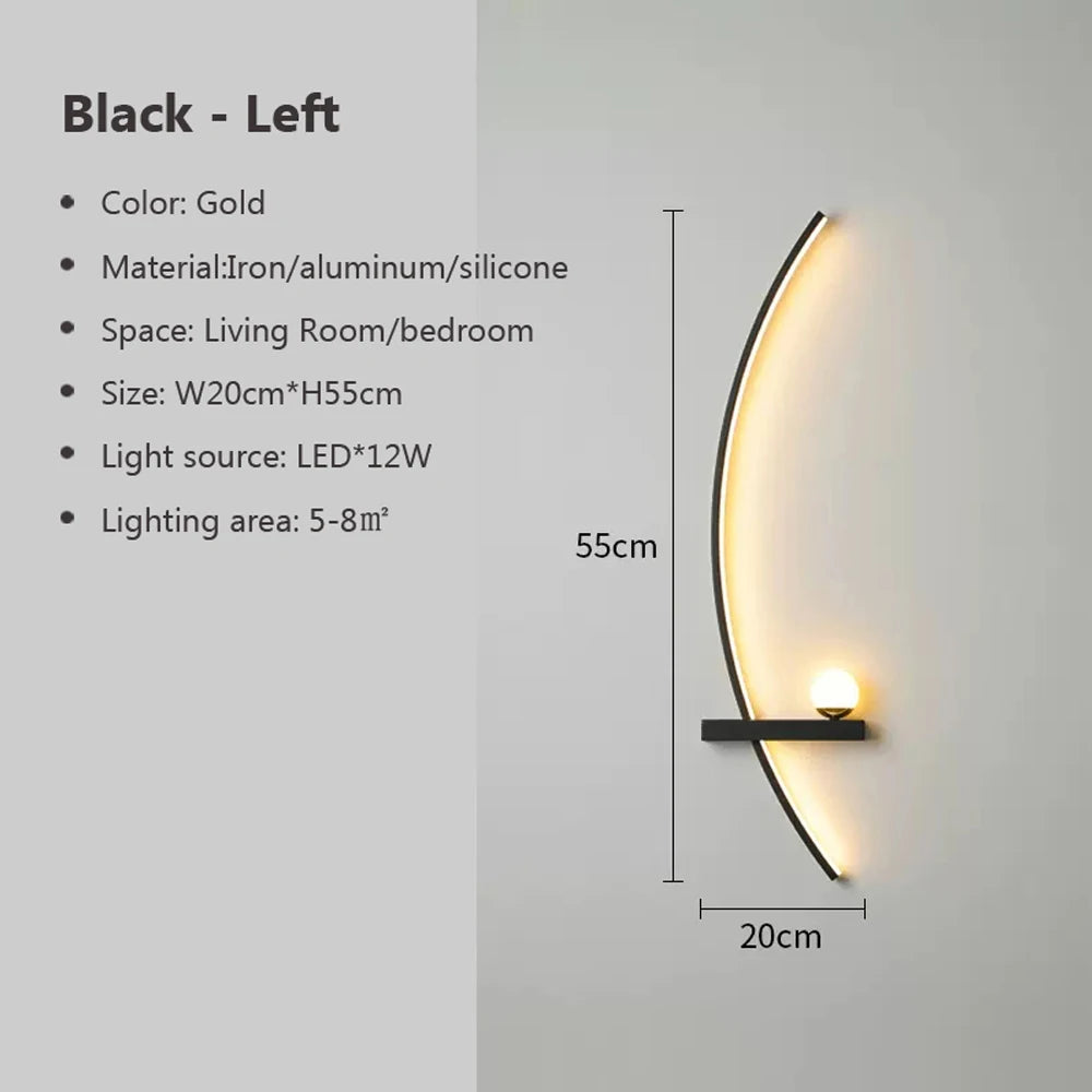 Home Deco Modern LED Moon Wall Lamp