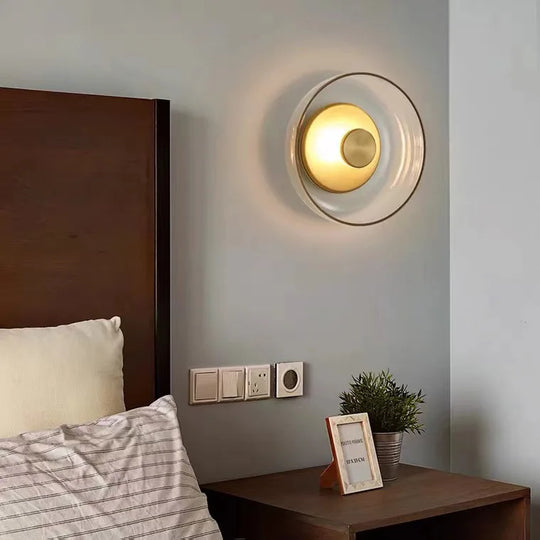 Home Deco Modern Glass Bowl Hanging Wall Lamp