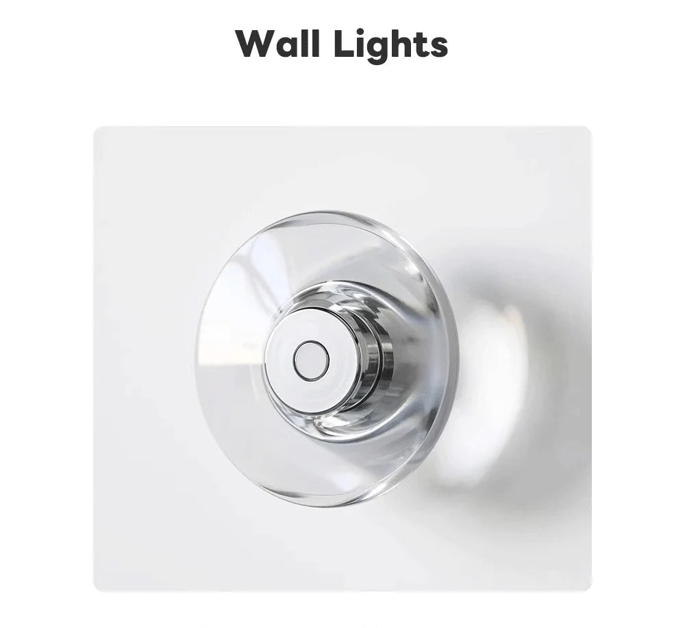 Home Deco Modern Round Crystal Wall Lamp