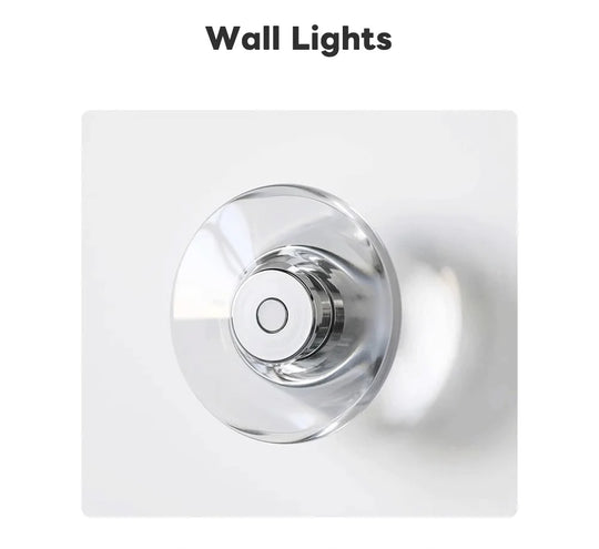 Home Deco Modern Round Crystal Wall Lamp