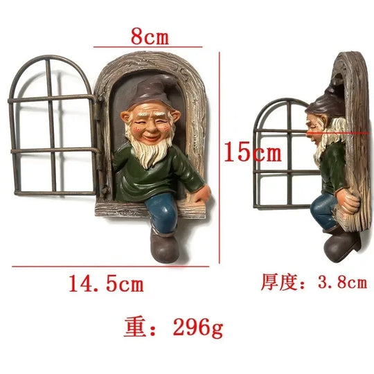 Statue de nain de jardin en forme de décoration de Noël amusante de Sophia