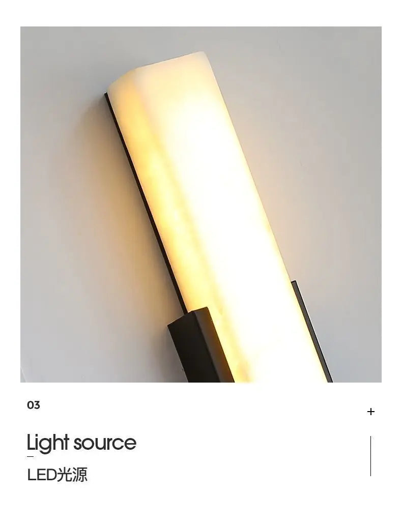 Home Deco Spanish Simulation Marble Wall Lamp