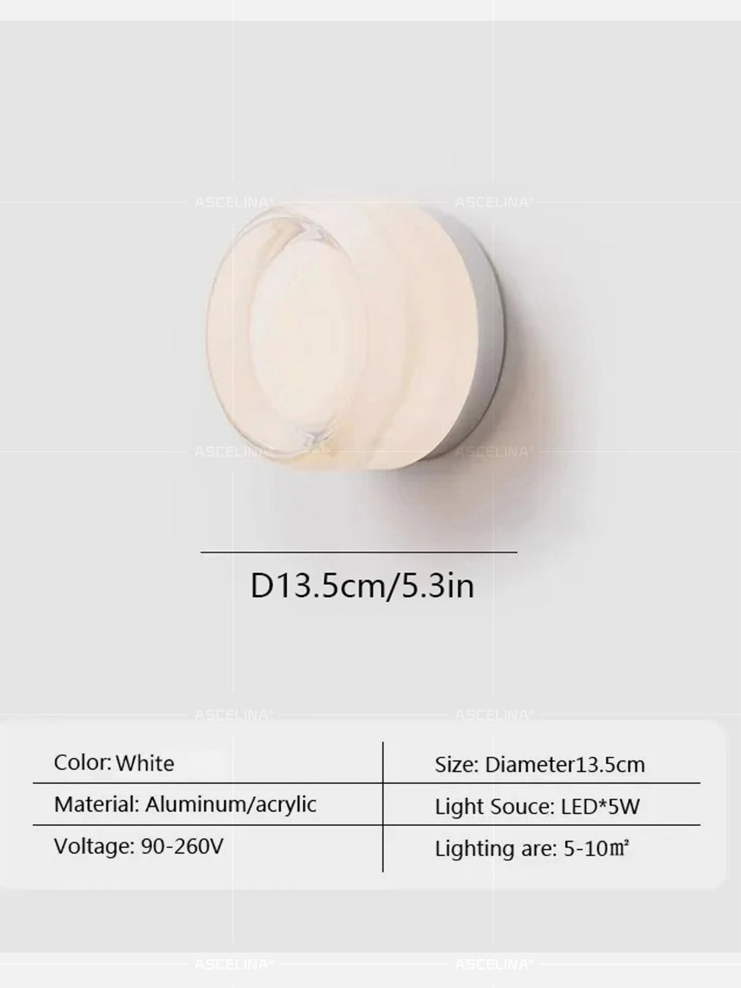 Home Deco Nordic Round Glass Wall Light