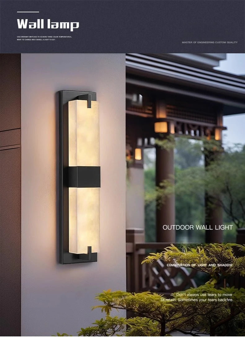Home Deco Marble LED Outdoor Wall Lamp